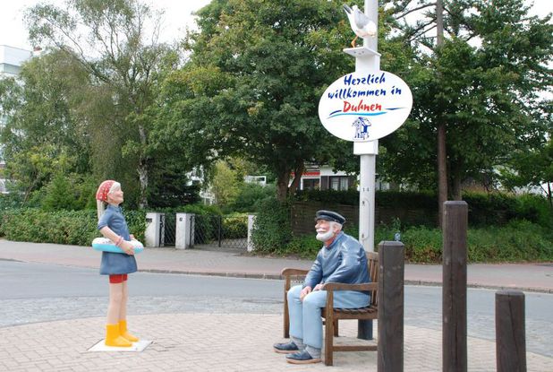 Käthe und Kuddel am Duhner Kreisel